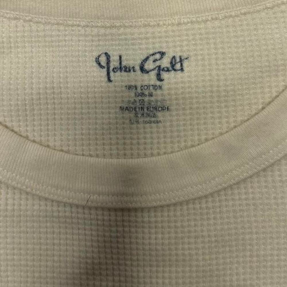 Brandy Melville John Galt Baby Tee Fitted Long Sleeve Scoop 100%Cotton One Size - Picture 3 of 6